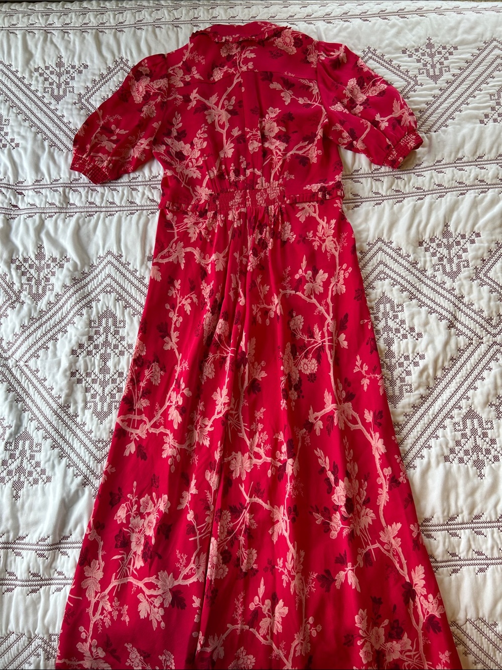 ME+EM Pointed-Collar  Floral Woven Midi Dress - Picture 10 of 15